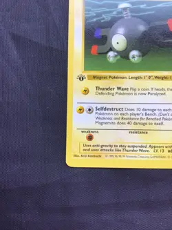 Pokemon Cards: Base Set 1st Edition Common: Magnemite 53/102 - Image 5