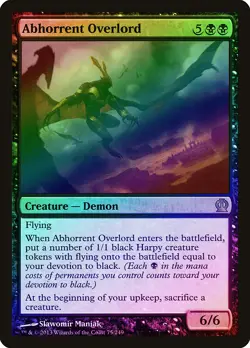 Abhorrent Overlord FOIL Theros HEAVILY PLD Black Rare MAGIC MTG CARD ABUGames - Image 1