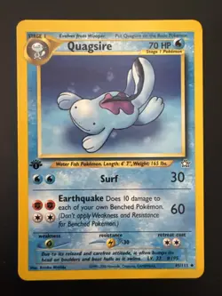 Pokemon Quagsire Neo Genesis 1st Edition Uncommon Card 45/111 TCG - Image 1