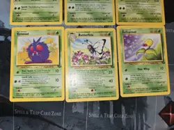 6-Card Pokemon Jungle Set Lot, Oddish, Butterfree, Paras, Bellsprout, Venonat - Image 3