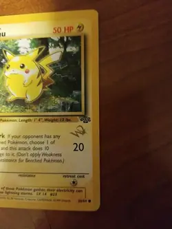 Pikachu 60/64 1st Edition Jungle Promo Gold W Stamp Pokemon Card Wizards - Image 3