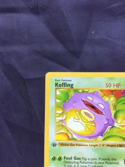 Pokemon Cards: Base Set 1st Edition Common: Koffing 51/102 - Image 2