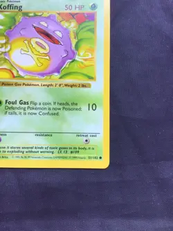 Pokemon Cards: Base Set 1st Edition Common: Koffing 51/102 - Image 4