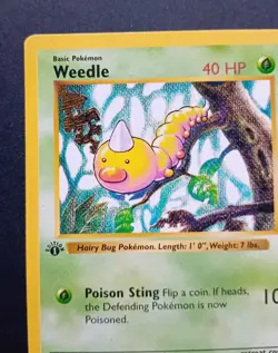 Pokemon Cards: Base Set 1st Edition Common: Weedle 69/102 - Image 3