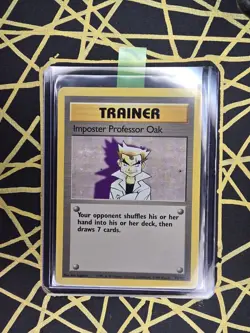 🔥 Imposter Professor Oak 73/102 🔥 Original Non Holo Rare Base Set Pokemon Card - Image 1