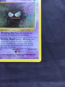 Pokemon Cards: Base Set 1st Edition Common: Gastly 50/102 - Image 4