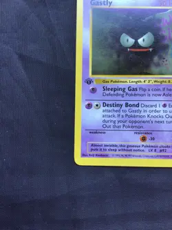 Pokemon Cards: Base Set 1st Edition Common: Gastly 50/102 - Image 5