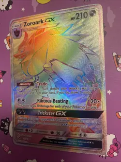 Pokemon TCG Card Zoroark (Rainbow) GX 77/73 Rare Shining Legends Secret Rare! - Image 3