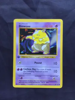 Pokemon Cards: Base Set 1st Edition Common: Drowzee 49/102 - Image 1