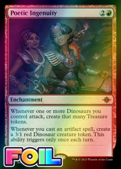 x1 Poetic Ingenuity LCI MTG 161 FOIL RARE M/NM 1x - Image 1