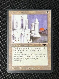 MTG IVORY TOWER Antiquities Regular NM/MT+ Magic The Gathering - Image 1