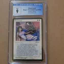 Shahrazad Arabian Nights CGC Graded 9 MTG Magic Limited Edition Collector White - Image 1