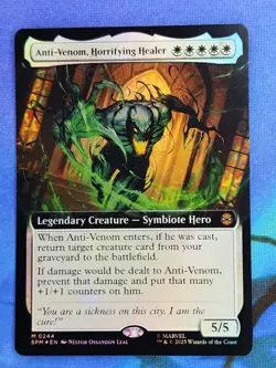 1x FOIL EXTENDED Anti-Venom, Horrifying Healer, NM, SPM, Magic Gathering, MtG - Image 2
