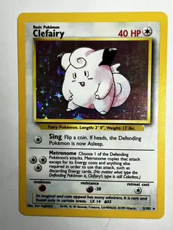 Pokemon TCG Clefairy Base Set 5/102 Holo Rare - Image 1