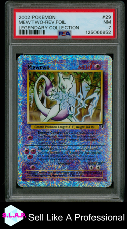 MEWTWO-REV.FOIL LEGENDARY COLLECTION POKEMON LEGENDARY COLLECTION 2002 29 PSA 7 - Image 1