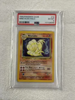 1999 Pokemon Game Ninetales Holo 12/102 PSA 6 Free Shipping - Image 1