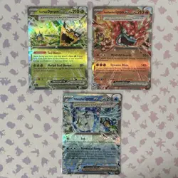 Pokemon Prismatic Evolutions Lot of 3 Teal Mask Heartflame Wellspring Ogerpon Ex - Image 1