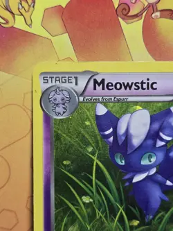Meowstic - XY48 - Pokemon XY Black Star Holo Promo - Moderately Played - Image 3