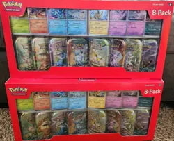 Two Costco Pokemon Prismatic Evolutions 8 Mini Tins (16 tins total) - Image 1