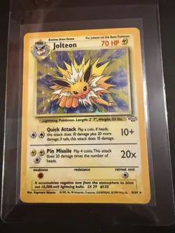 Pokemon TCG Jolteon Jungle 4/64 Holo Unlimited Holo Rare HP - Image 1