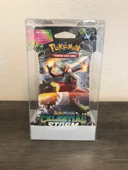 Pokemon TCG Sun & Moon Celestial Storm Booster Pack Factory Sealed Sleeved 2018 - Image 1