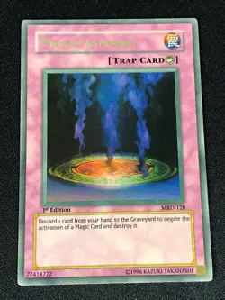 YUGIOH FADED LIGHT MAGIC JAMMER MRD-128 1ST ULTRA (LP) NA PRINT - Image 1