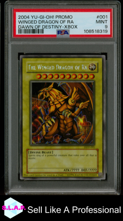WINGED DRAGON OF RA DAWN OF DESTINY-XBOX YU-GI-OH! PROMO 2004 001 PSA 9 - Image 1