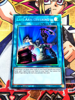 Left Arm Offering ra04-en086 (NEW) Collectors Rare Yu-Gi-Oh - Image 1