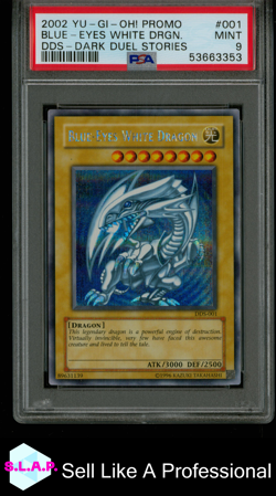 BLUE-EYES WHITE DRGN. DDS-DARK DUEL STO YU-GI-OH! PRM DUEL STORIE 2002 001 PSA 9 - Image 1