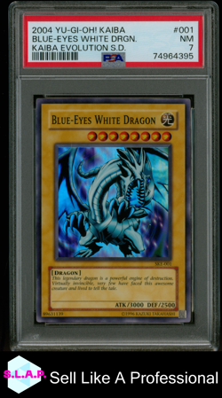 BLUE-EYES WHITE DRGN. YUGIOH KAIBA EVOLUTION STARTER DECK 1 2022 ENGLISH PSA 7 - Image 1