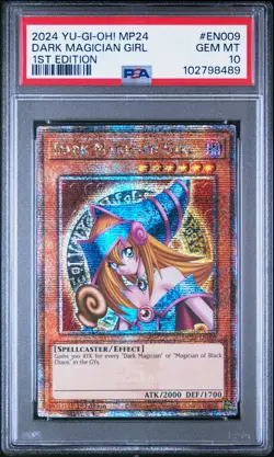 2024 YU-GI-OH! MP24-25TH ANV TIN: DUELING MIRRORS DARK MAGICIAN GIRL PSA 10 - Image 1