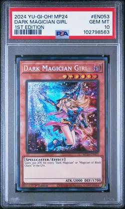 2024 YU-GI-OH! MP24-25TH ANV TIN: DUELING MIRRORS DARK MAGICIAN GIRL PSA 10 - Image 1