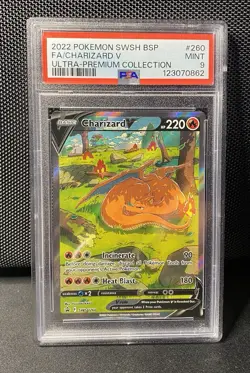 PSA 9 Charizard V SWSH260 Promo Ultra Premium Collection Pokemon Card - Image 1