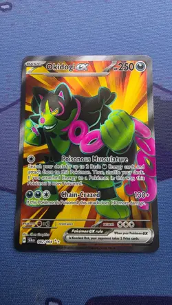 OKIDOGI EX 082/064 Scarlet & Violet Shrouded Fable Pokemon Card Rare - Image 1