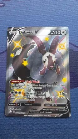 Pokemon - Dubwool V - SV120/SV122 - SWSH Shining Fates - Shiny Vault Card - Image 1