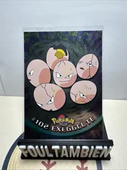 Pokemon #102 Exeggcute Card Foil Topps Chrome 2000 TV Animation Edition - Image 1