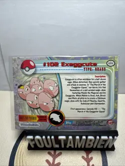 Pokemon #102 Exeggcute Card Foil Topps Chrome 2000 TV Animation Edition - Image 2