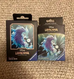 Disney Lorcana Sisu 80 Card Deck Box and Card Sleeves TCG Rise of the Floodborn - Image 1