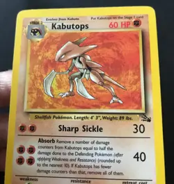 Kabutops 24/62 Fossil Set Wizards RARE NON-HOLO Pokemon Card 1999 WOTC LP - Image 3