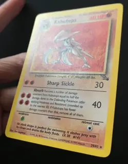 Kabutops 24/62 Fossil Set Wizards RARE NON-HOLO Pokemon Card 1999 WOTC LP - Image 4