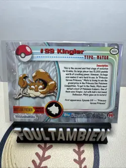 Topps Pokemon Tv Animation Kingler Foil Card - Image 2