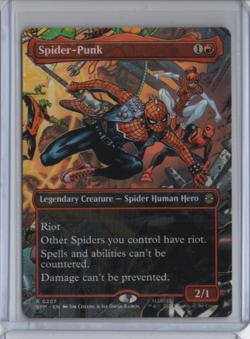 Spider-Punk Borderless Non-Foil 0207 R MTG Marvel's Spider-Man SPM Amazing Rare - Image 1