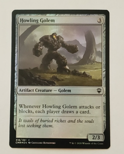 1x Howling Golem FOIL Commander Legends MTG Magic the Gathering NM - Image 1