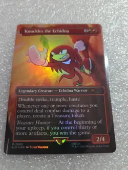 MTG Knuckles the Echidna (Rainbow Foil) NM Secret Lair Drop Series M Magic - Image 1