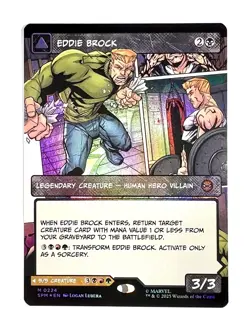 Eddie Brock Venom Lethal Protector Borderless FOIL 0224 Spiderman Magic MTG Card - Image 1