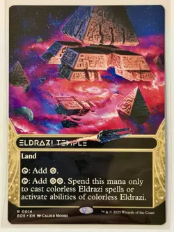 2025 MTG Edge Of Eternities #14 ELDRAZI TEMPLE Extend Art Borderless PACK FRESH - Image 1