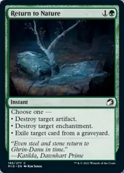 Return to Nature -Foil Light Play MTG Innistrad: Midnight Hunt - Image 1