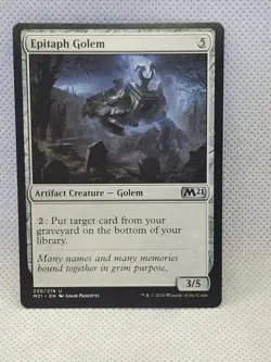 Epitaph Golem Core Set 2021 Mix Match Buy1 1Free MTG Uncommon F136 - Image 1