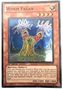 YuGiOh Worm Yagan - Super Rare Holo Card - Image 1