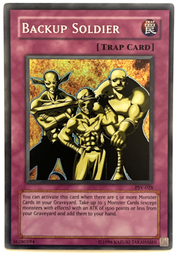 YuGiOh Backup Soldier - PSV-028 - Super Rare Unlimited - Image 1